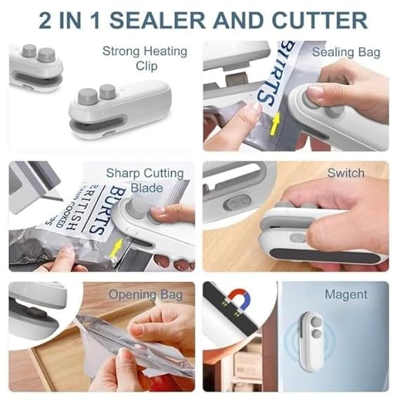 Portable Mini Sealing Machine – USB Rechargeable Heat Sealer for Food Bags